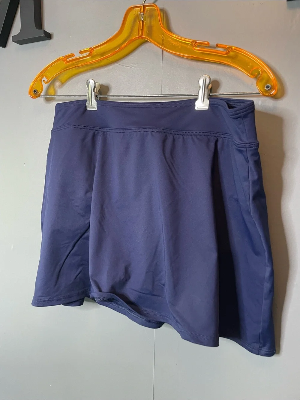 Lands End Women's Pinchless Mini Swim Skort Deep Sea Navy Size 10